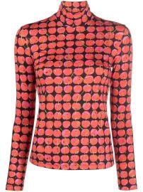 La DoubleJ cherry-print Turtle Neck Top - at Farfetch