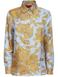 La DoubleJ floral-print Silk Shirt Yellow at Farfetch