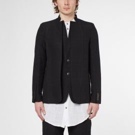 La Haine Inside Us Linen Blend Check Jacket at Revolution