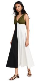 La Ligne Christine Dress Olive/Black/Ivory 12 at Shopbop