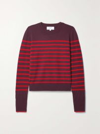 La Ligne Lean Lines striped cashmere sweater at Net a Porter