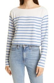 La Ligne Stripe Crop Long Sleeve T-Shirt at Nordstrom