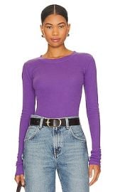 La Made Long Sleeve Thermal Tee In Purple at Revolve