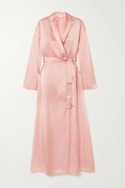 La Perla Long Silk Satin Robe at Net a Porter