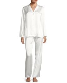 La Perla Silk Long-Sleeve Pajama Set at Neiman Marcus