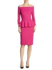 La Petite Robe di Chiara Boni - Sina Peplum Sheath Off-The-Shoulder Dress at Saks Fifth Avenue