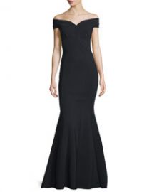 La Petite Robe di Chiara Boni Genny Off-the-Shoulder Sweetheart Mermaid Gown at Neiman Marcus