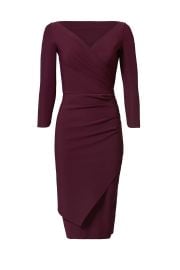 La Petite Robe di Chiara Boni Merlot Calantine Sheath at Rent The Runway