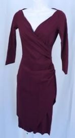 La Petite Robe di Chiara Boni Merlot Calantine Sheath Dress at eBay