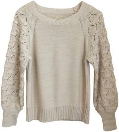 La Vie Rebecca Taylor Cotton Wool Ivory Sweater Large New NWT at eBay