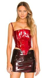 LaQuan Smith Corset Bustier in Crimson at Revolve