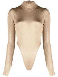 LaQuan Smith Mock Neck Knitted Bodysuit - at Farfetch