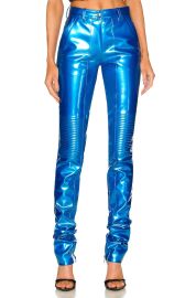 LaQuan Smith Moto Pant in Aqua at Revolve