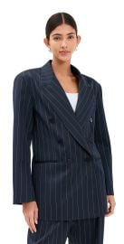 LaQuan Smith Oversized Boyfriend Blazer Navy S at Shopbop