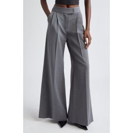 LaQuan Smith Relaxed Fit Tailored Crystal Trousers at Nordstrom