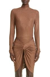 LaQuan Smith Stud Mock Neck Bodysuit at Nordstrom