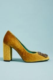 Lab Velvet Brooch Heels at Anthropologie