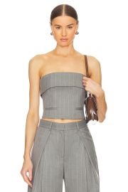 Lacademie Ainsley Top In Grey Stripe at Revolve