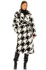 Lacademie Arlo Coat In Black Houndstooth at Revolve