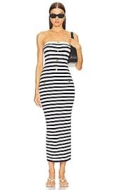 Lacademie By Marianna Addison Striped Dress In Navy White at Revolve