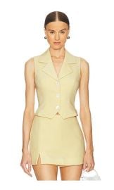 Lacademie By Marianna Carinne Vest Top In Lemon at Revolve