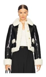 Lacademie By Marianna Corsica Faux Sherpa Jacket In Black Beige at Revolve