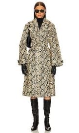 Lacademie Jo Faux Snakeskin Trench In Beige Snake at Revolve