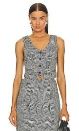 Lacademie June Vest In Black White at Revolve