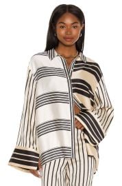 Lacademie The Katy Blouse In Multi Stripe at Revolve