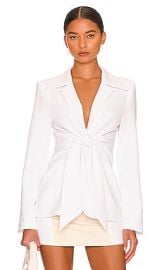 Lacademie The Tilly Blazer In White at Revolve