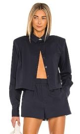 Lacademie The Tory Blouse In Navy Blue at Revolve