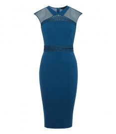 Lace & Mesh Dress at Karen Millen