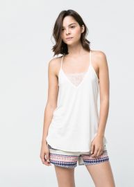 Lace Applique Top at Mango