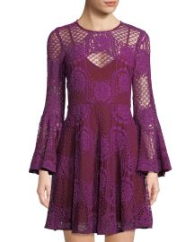 Lace Bell-Sleeve Mini Dress by Donna Morgan at Last Call