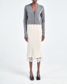 Lace Bias Skirt in Ivory Maria McManus at Maria McManus
