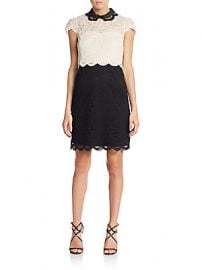 Lace Blocked Dress at Saks Off 5th