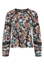 Lace Corset Long Sleeved Top at Topshop