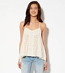 Lace Cross Back Tank at American Eagle