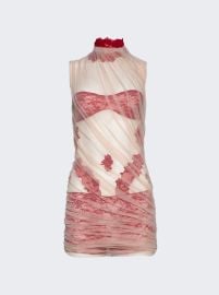 Lace Desire Nude Mini Dress Nude And Red The Webster at The Webster