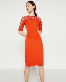 Lace Detail Dress at Zara