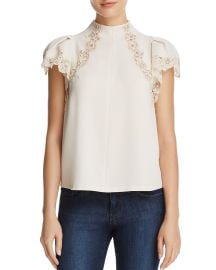 Lace-Inset Top by Rebecca Taylor at Bloomingdales