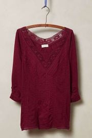 Lace Medley Top in Red at Anthropologie