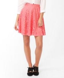 Lace Overlay Skirt at Forever 21