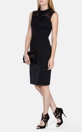 Lace Panelled Pencil Dress at Karen Millen