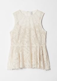 Lace Peplum Top - Cream - Sleeveless tops - amp Other Stories US at & Other Stories