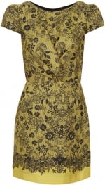 Lace Placement Twist Dress at Topshop at Topshop