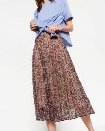 Lace Print Skirt at Zara