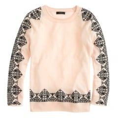 Lace Print Sweater at J. Crew