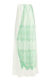 Lace-Printed Charmeuse Maxi Slip Skirt By Victoria Beckham at Moda Operandi