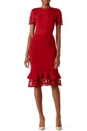 Lace Ruffle Hem Dress by Sachin  Babi at Rent The Runway